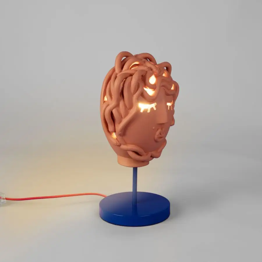 Seletti Magna Graecia Terracotta Lamp Medusa Μask