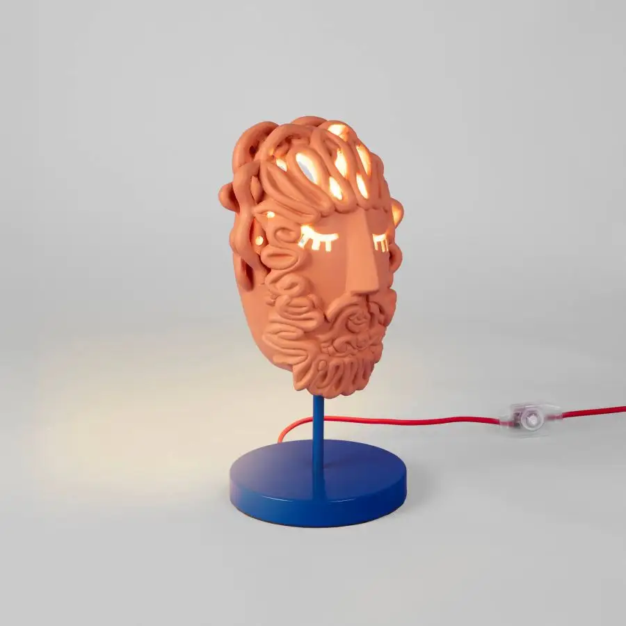 Seletti Magna Graecia Terracotta Lamp Ulysse Μask