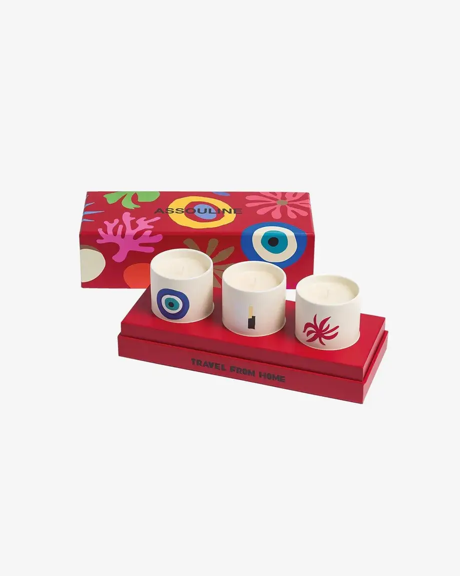 Assouline Travel From Home Scented Candle Set 3