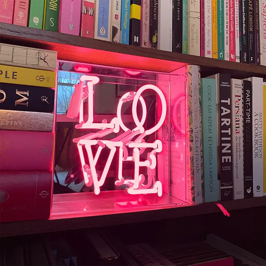 'Love' Neon Box Sign