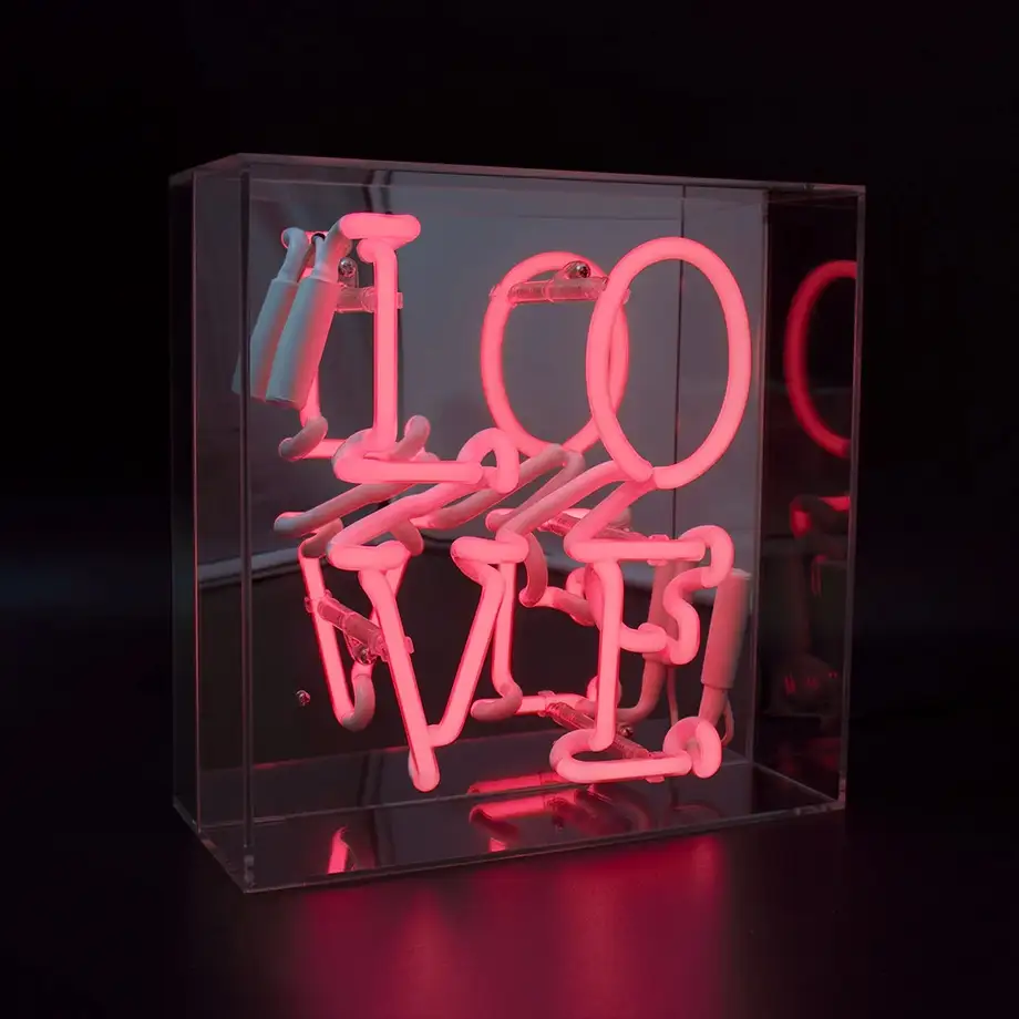 'Love' Neon Box Sign