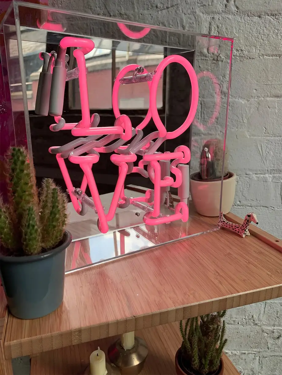 'Love' Neon Box Sign