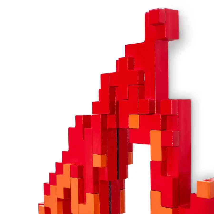 Seletti Pixel Mirror Flame