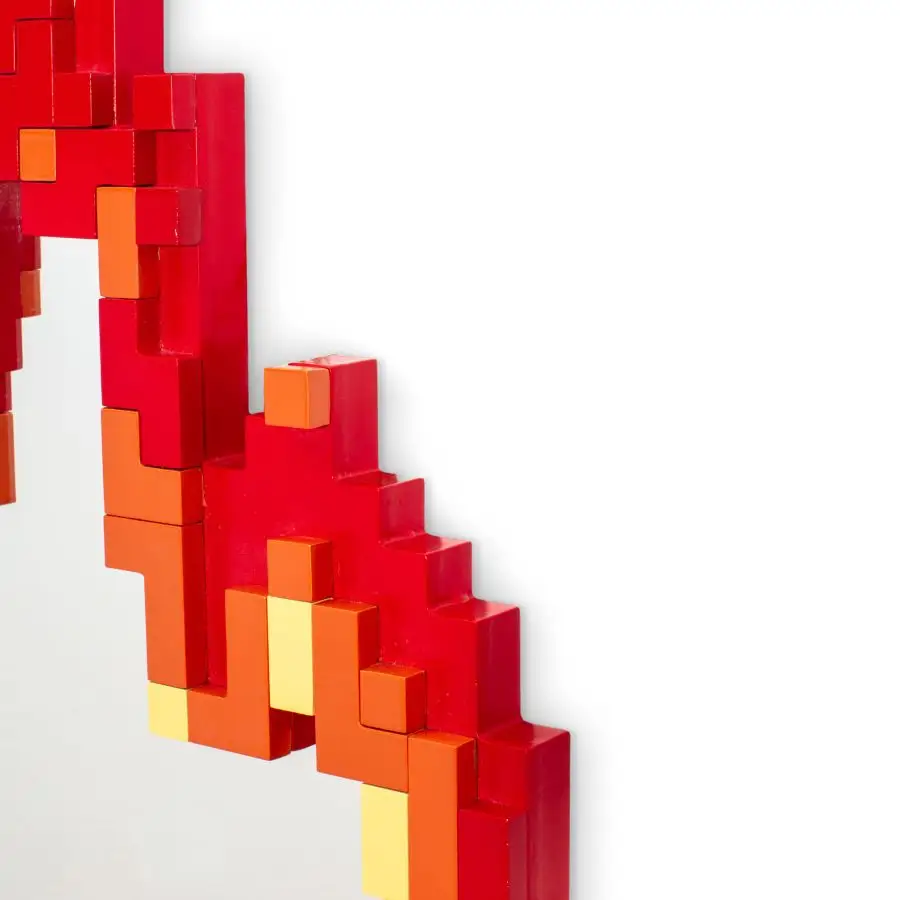 Seletti Pixel Mirror Flame