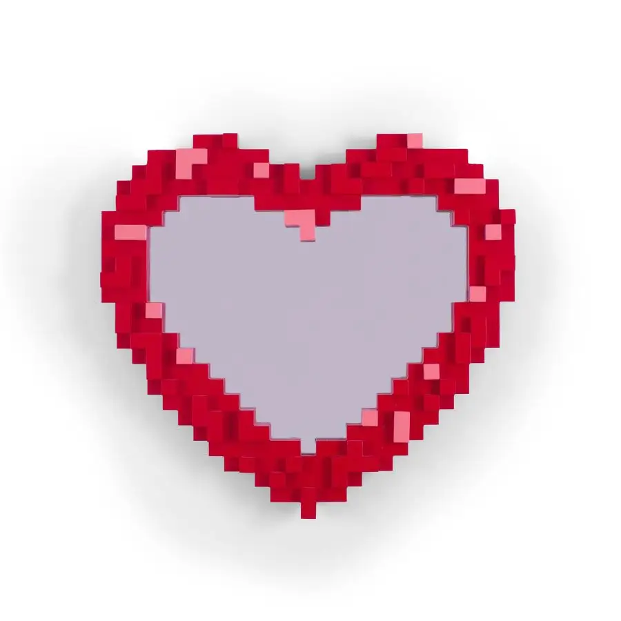 Seletti Pixel Mirror Heart