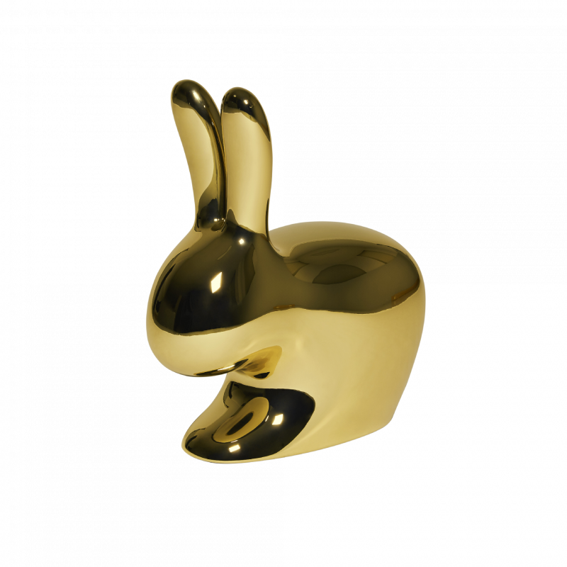 Qeeboo Rabbit Chair Baby Metal Finish